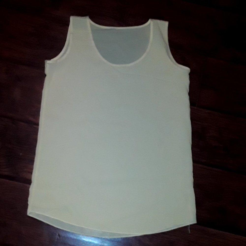 💣4/$10 💣 Sheer Yellow Tank-Top